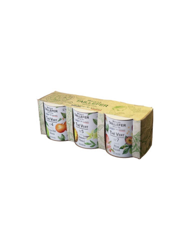 Trio de Thés Verts Aromatisés - 180g Trio de Thés Verts Aromatisés - 180g